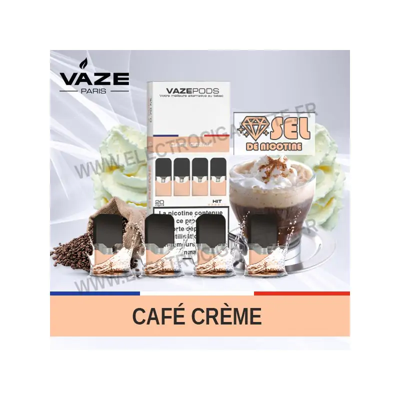 Café Crème - 4 x Vaze Pod Pré-remplie - Vaze Pod