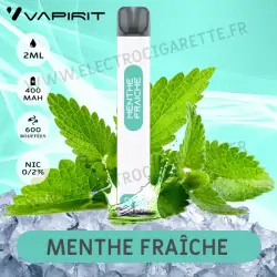 Menthe Fraîche - A2 - Vapirit - Cigarette jetable