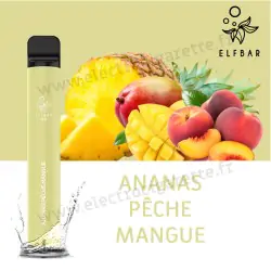 Ananas Pêche Mangue - Elf Bar 600 - 550mah 2ml - Vape Pen - Cigarette jetable