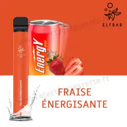 Fraise énergisante - Elf Bar 600 - 550mah 2ml - Vape Pen - Cigarette jetable