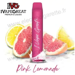 Pink Lemonade - I Vape Great Plus - IVG - Puff Vape Pen - Cigarette jetable