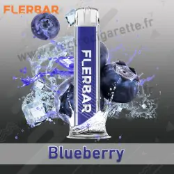 Blueberry - Myrtille Glacée - FlerBar - Puff Vape Pen - Cigarette jetable