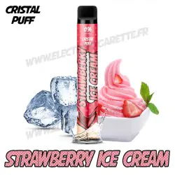 Strawberry Ice Cream - Cristal Puff - Vape Pen - Cigarette jetable