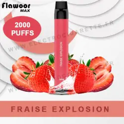 Fraise Explosion - Flawoor Max - 2000 Puffs - Vape Pen - Cigarette jetable