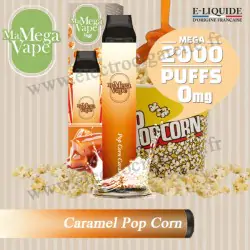 Pop Corn Caramel  - Puff Ma mega vape - Cigarette jetable - Sans Nicotine
