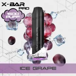 Ice Grape - X-Bar Pro - 1500 Puff - Vape Pen - Cigarette jetable
