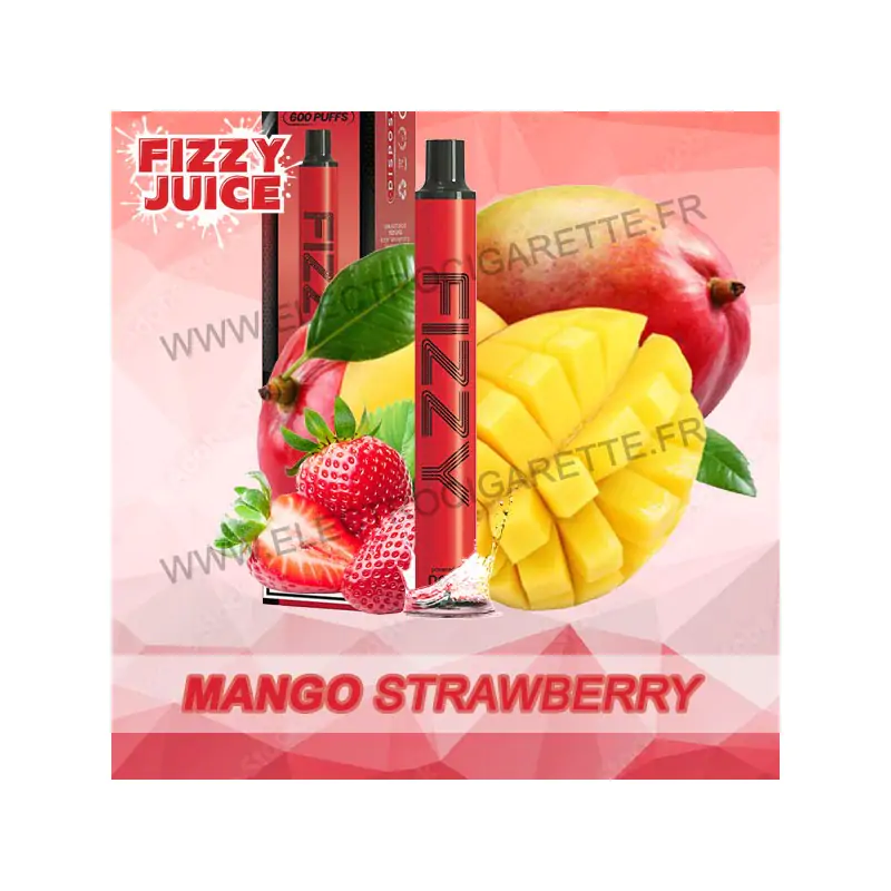 Mango Strawberry - Fizzy Juice Bar - Vape Pen - Cigarette jetable