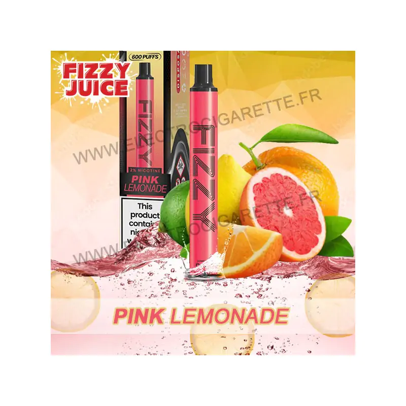 Pink Lemonade - Fizzy Juice Bar - Vape Pen - Cigarette jetable