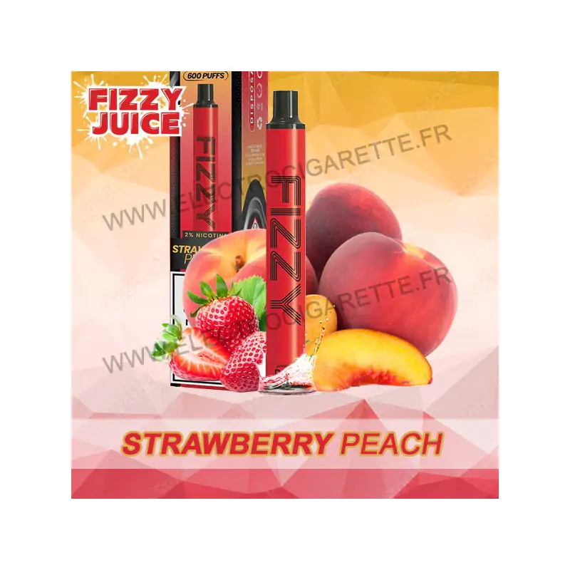 Strawberry Peach - Fizzy Juice Bar - Vape Pen - Cigarette jetable