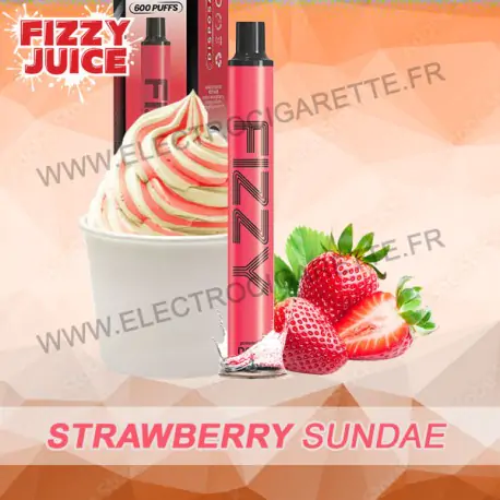 Strawberry Sundae - Fizzy Juice Bar - Vape Pen - Cigarette jetable