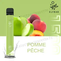 Pomme Pêche - Elf Bar 1500 - 850mah 4.8ml - Vape Pen - Cigarette jetable