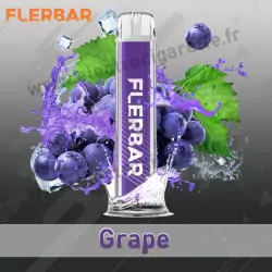Grape - Raisin - FlerBar - Puff Vape Pen - Cigarette jetable