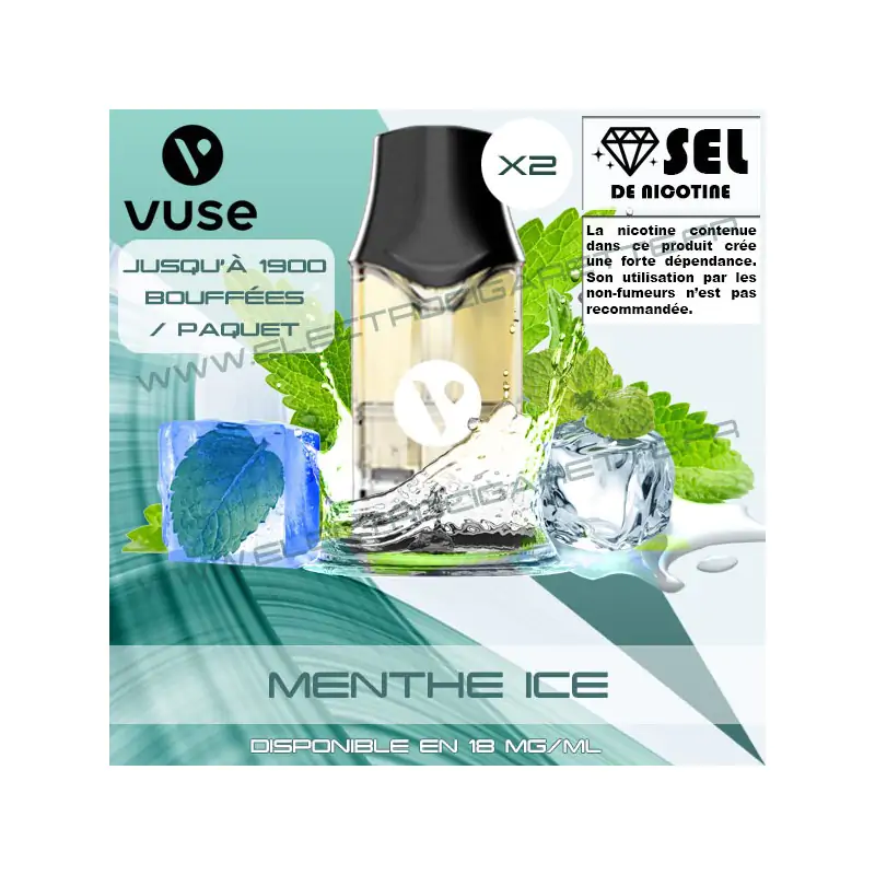 Cartouche EPOD Menthe Ice - Pod VPro ePod - 2 x Capsules - Vuse (ex Vype)