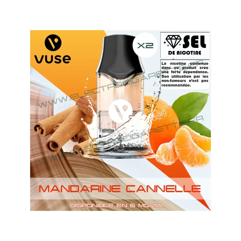 Cartouche EPOD Mandarine Cannelle - Pod VPro ePod - 2 x Capsules - Vuse (ex Vype)
