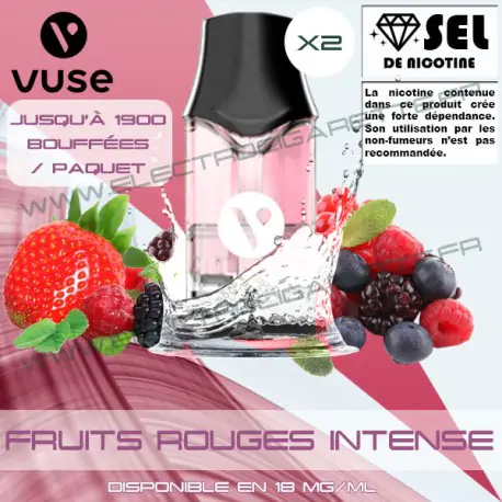 Cartouche EPOD Fruits Rouges Intense - Pod VPro ePod - 2 x Capsules - Vuse (ex Vype)