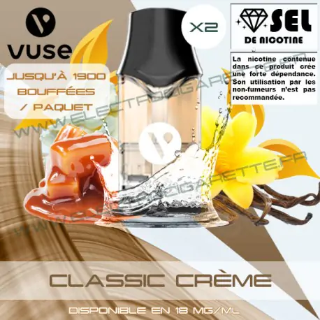 Cartouche EPOD Classique Crème - Pod VPro ePod - 2 x Capsules - Vuse (ex Vype)