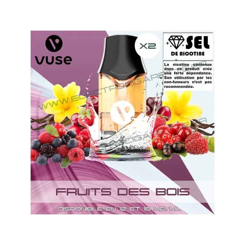 Cartouche EPOD Fusion Fruits des Bois - Pod VPro ePod - 2ml - 2 x Capsules - Vuse (ex Vype) - 6, 12 et 18mg