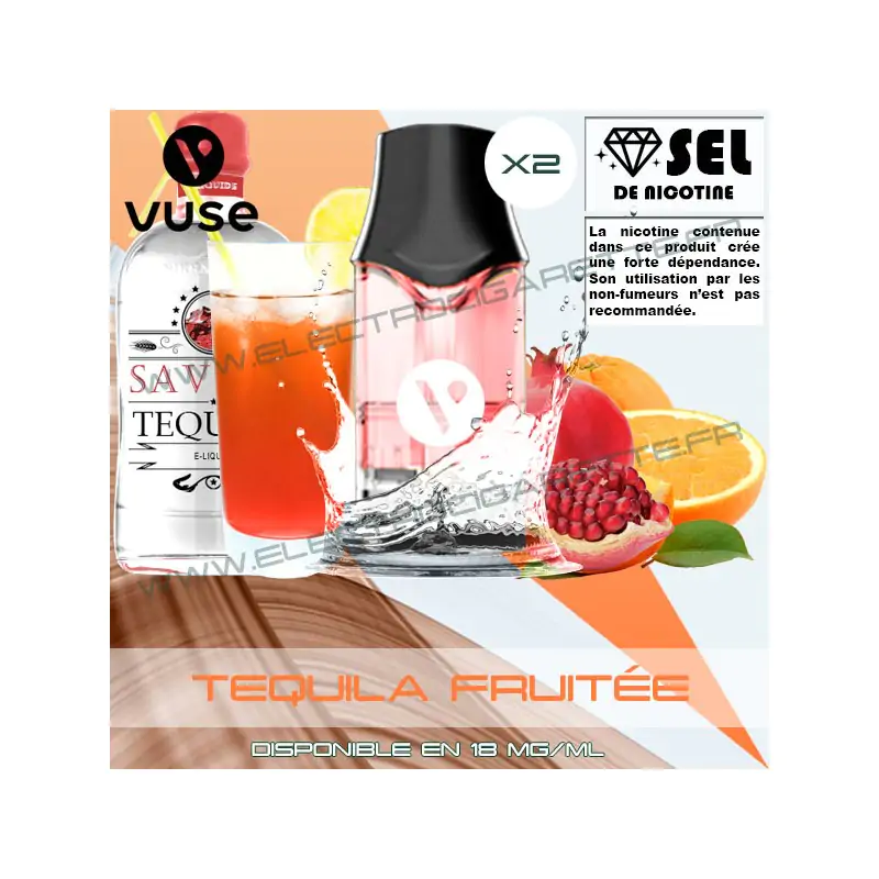 Cartouche EPOD Tequila Fruitée - Pod VPro ePod - 2 x Capsules - Vuse (ex Vype)