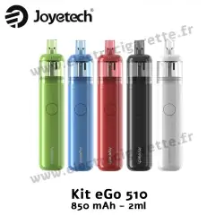 Kit eGo 510 - 2ml - 850 mAh - JOYETECH - Toutes les couleurs