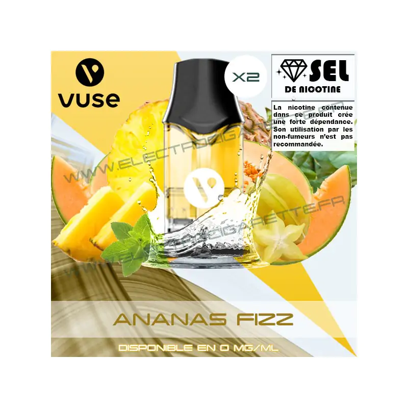 Cartouche EPOD Ananas Fizz - Pod VPro ePod - 2 x Capsules - Vuse (ex Vype)