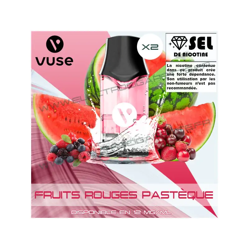 Cartouche EPOD Fruits Rouges Pastèque - Pod VPro ePod - 2 x Capsules - Vuse (ex Vype)