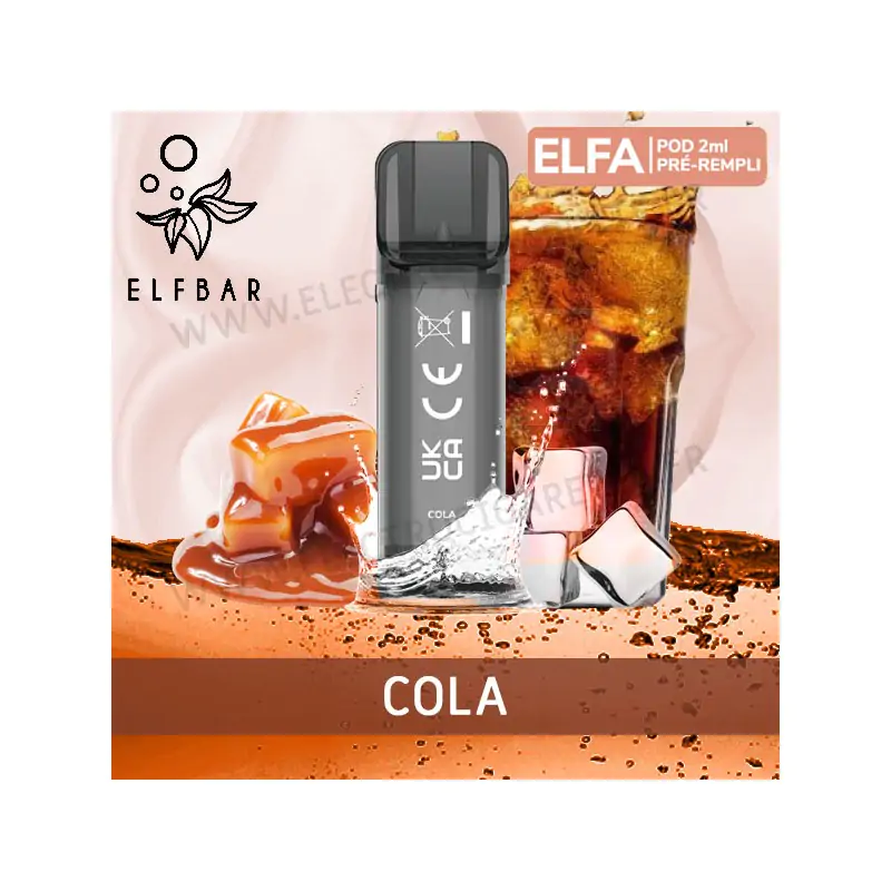 Cola - 2 x Capsules Pod Elfa par Elf Bar - 2ml - Vape Pen