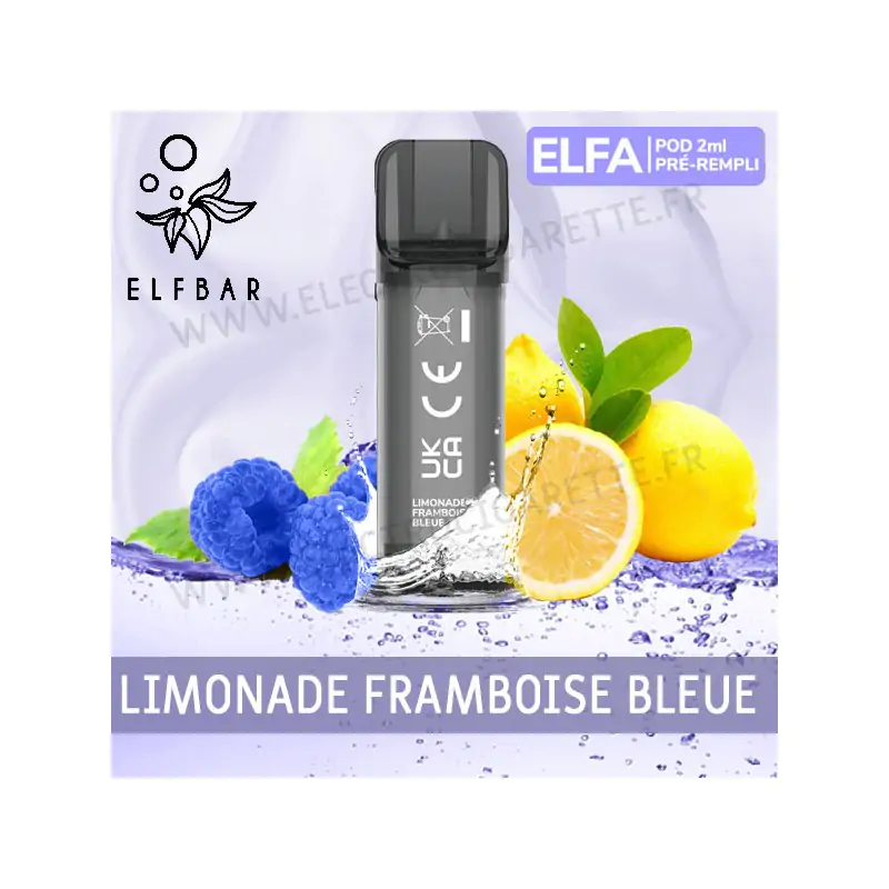 Limonade Framboise Bleue - 2 x Capsules Pod Elfa par Elf Bar - 2ml - Vape Pen