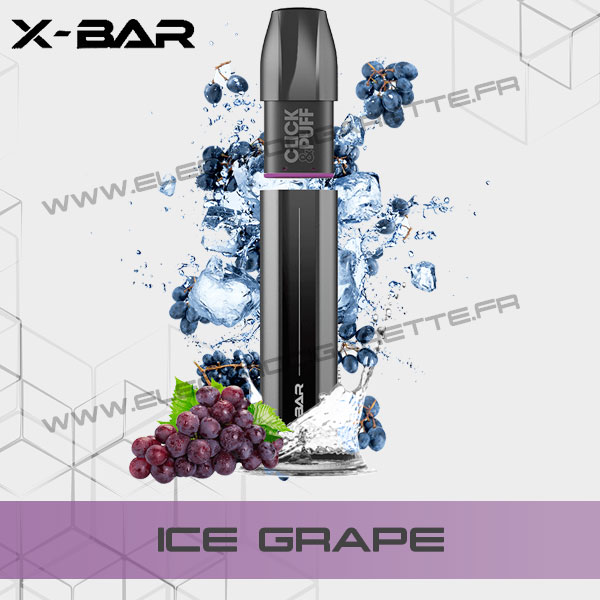 Kit X-Bar Click Puff Ice Grape - Raisin Glacé
