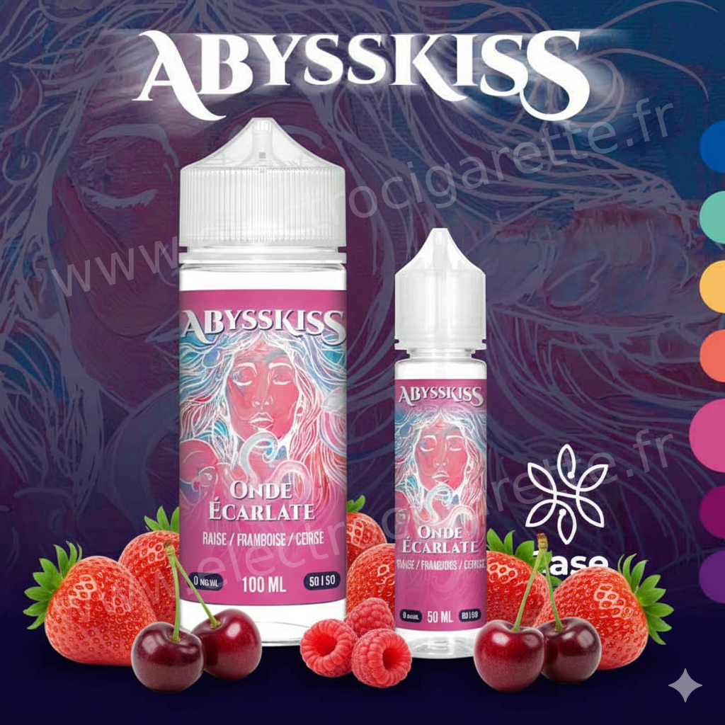 Onde Écarlate — AbyssKiss (BioConcept) — E-liquide fraise, framboise, cerise 50 ml ou 100 ml