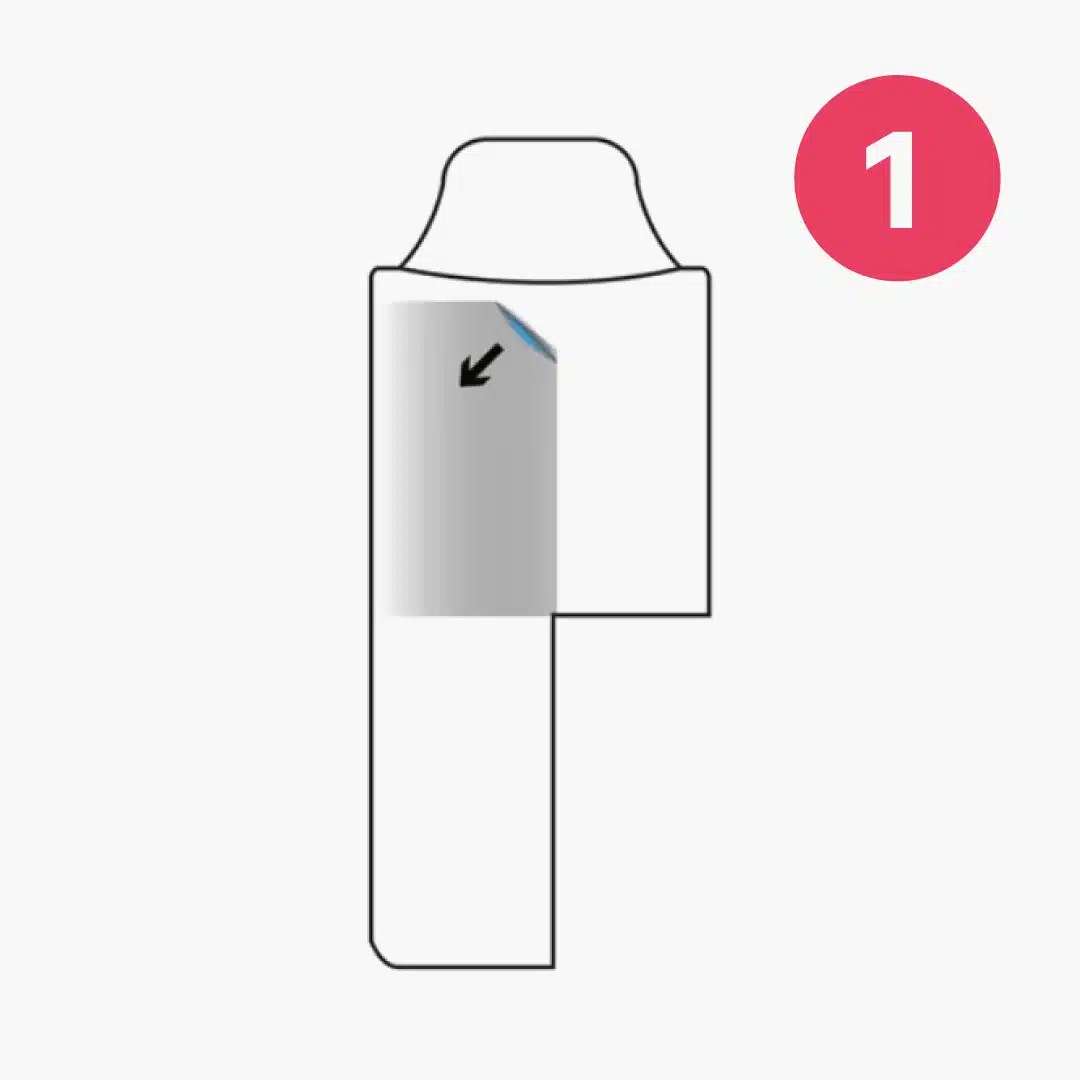 Etape 1 d'utilisation du Kit AF5000 de ElfBar Ananas Mojito