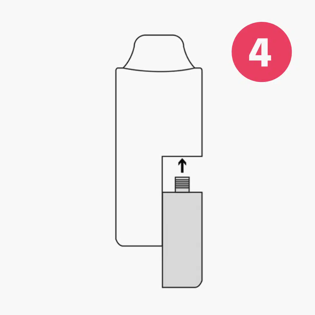 Etape 4 d'utilisation du Kit AF5000 de ElfBar Ananas Mojito