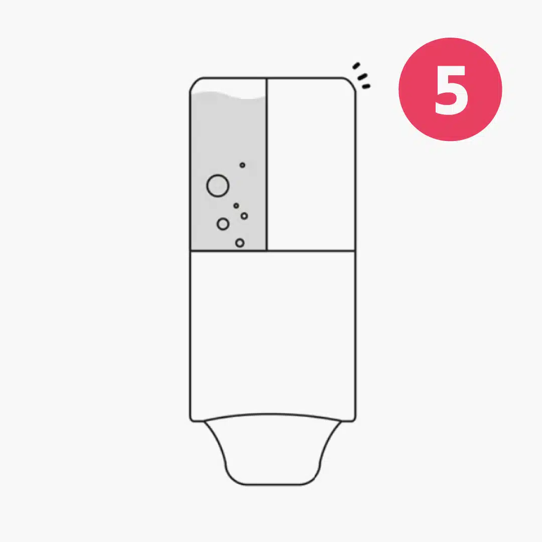 Etape 5 d'utilisation du Kit AF5000 de ElfBar Ananas Mojito