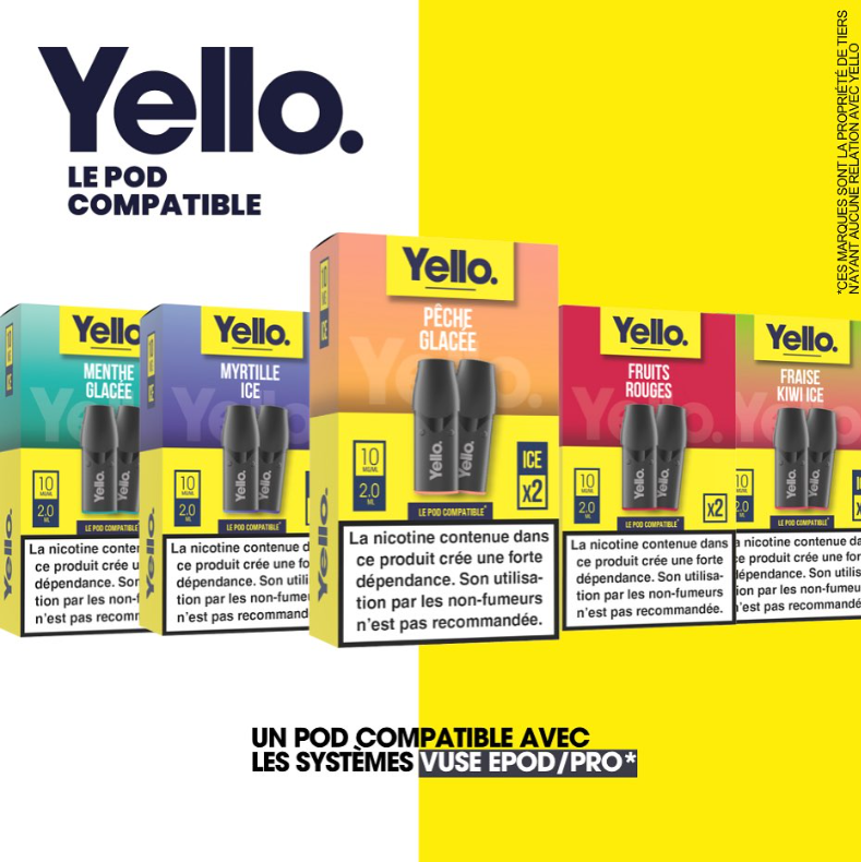 Yello ePod : Découvrez les saveurs qui réveillent vos sens