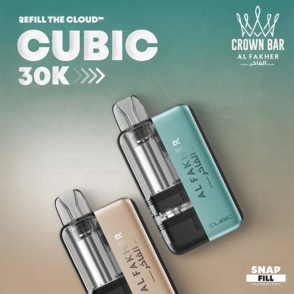 Batterie et Cartouche Cubic 30k 20ml avec 2 x E-liquides 20mg 10ml - Crown Bar by Al Fakher