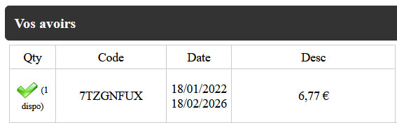 Où trouver mon avoir