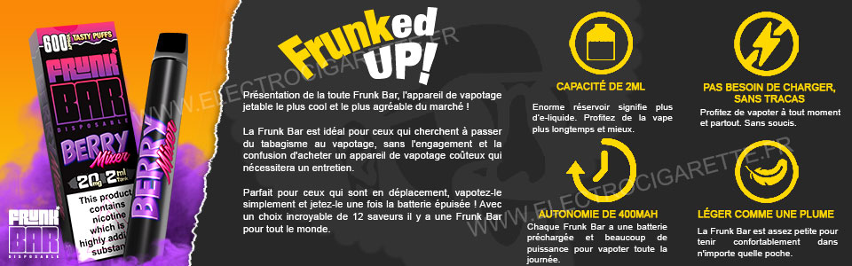 Plus d'infos sur la Frunk Bar Premium Pineapple Express