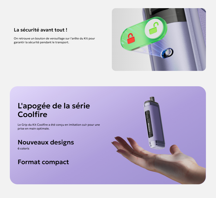 Securité du kit CoolFire P60