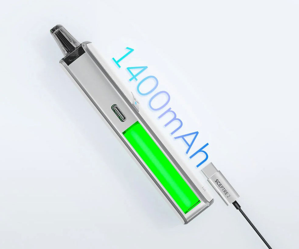 Kit Sceptre 2, une grosse autonomie de 1400mAh