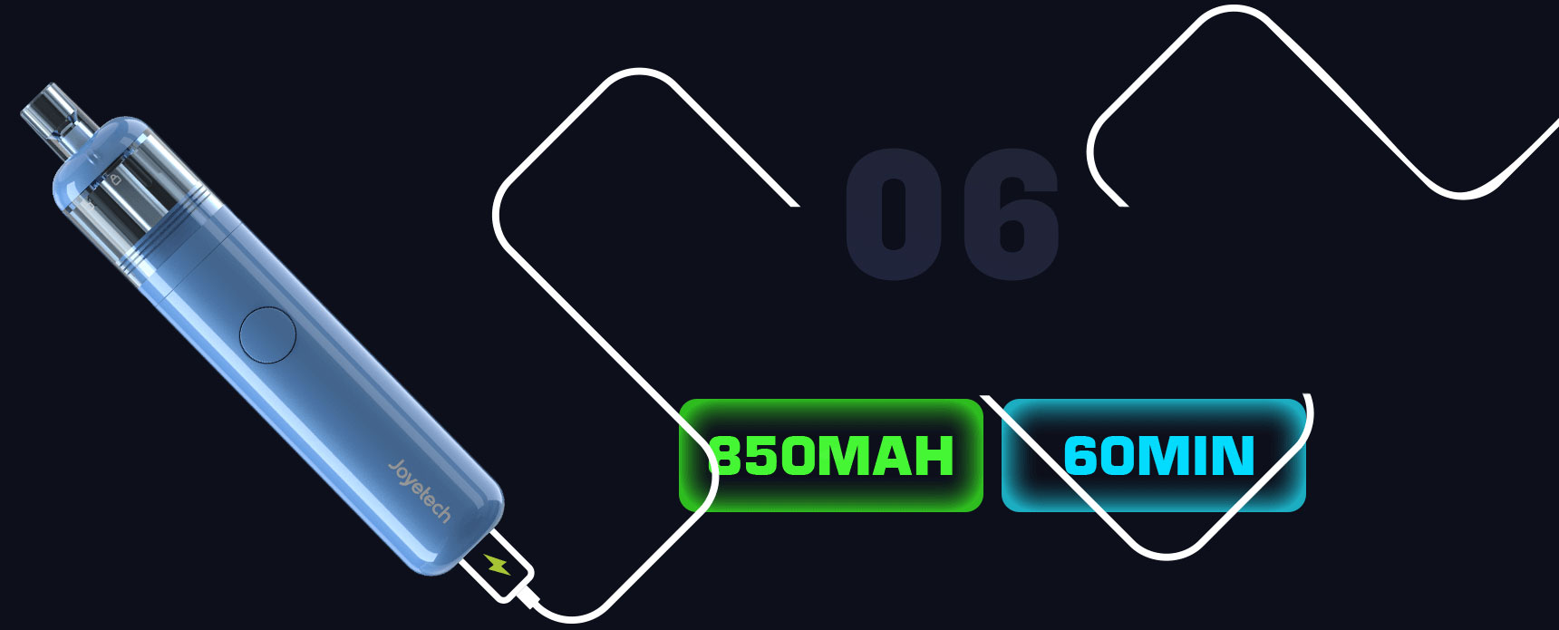Kit eGo 510 - Joyetech - Autonomie de 850 mAh