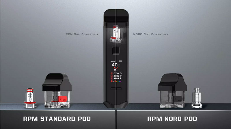 Kit RPM40 1500mah - Smok - Différence entre les deux Pods