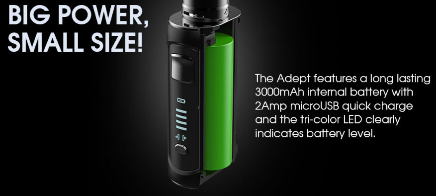 Kit Adept Zenith - 3000mah - 4ml - Innokin - Autonomie