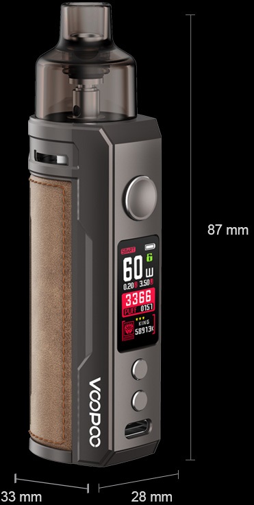 Kit Drag S Pod 2500mah 4.5ml de Voopoo - Caractéristique