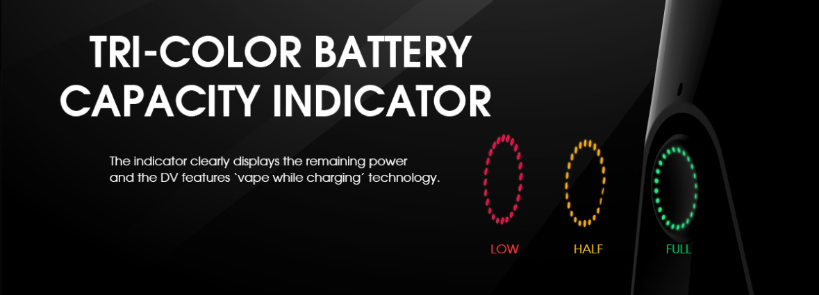 Kit DV Pod - Couleur de batterie par rapport à l'autonomie