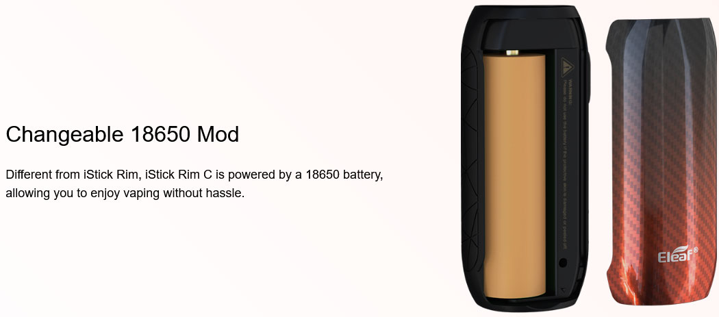 Mod Istick Rim-C 80W Eleaf - Changement Accu