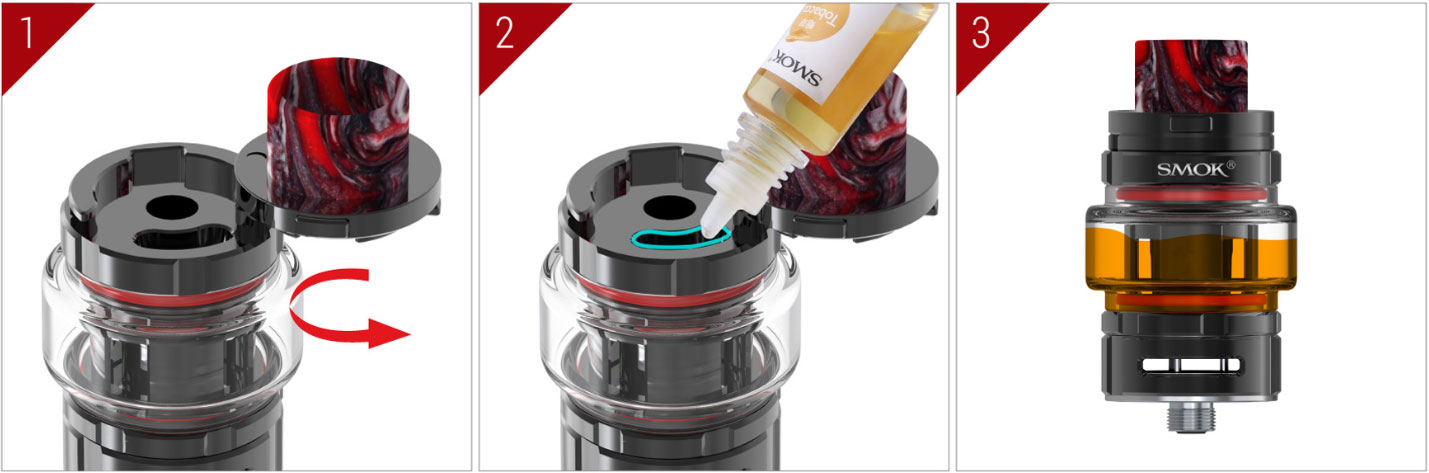 Clearomiseur TF Tank 6ml par Smok - Remplissage
