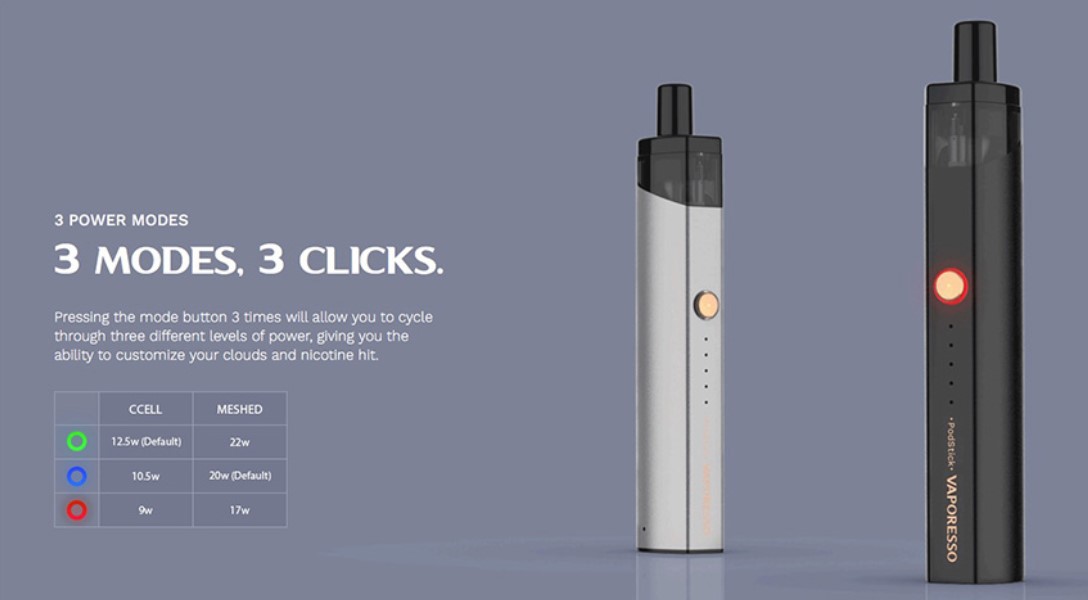 Kit Podstick 2 ml 900 mAh - Vaporesso - 3 Modes