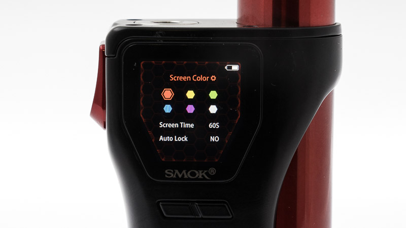 Kit S-Barrel 100w avec TFV8 Baby V2 - Smok - Ecran Oled Couleur de l'écran