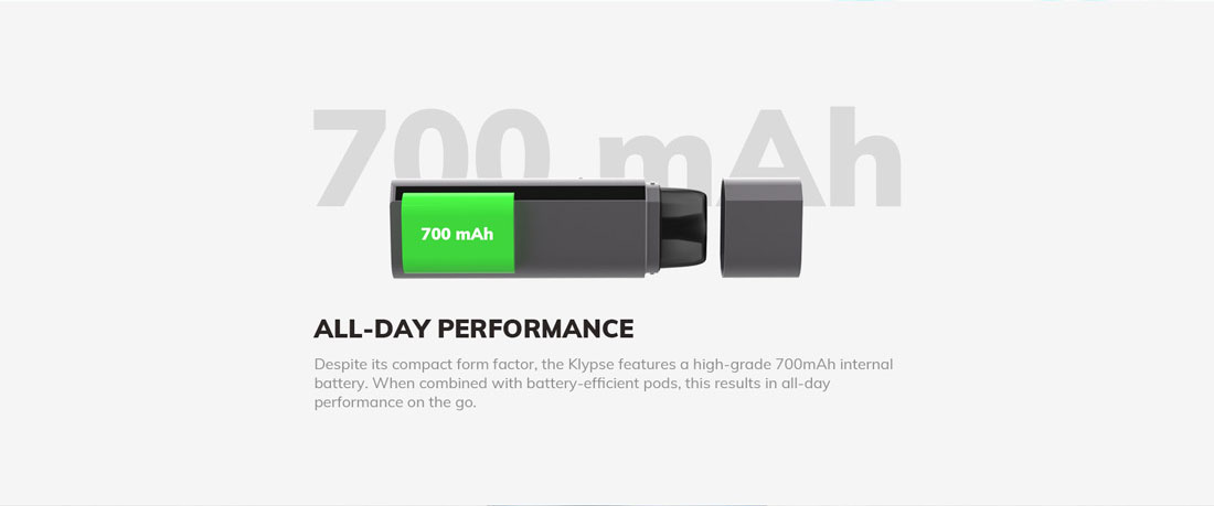 Kit Klypse 700mah 2ml Innokin - Une bonn e autonomie de 700mAh