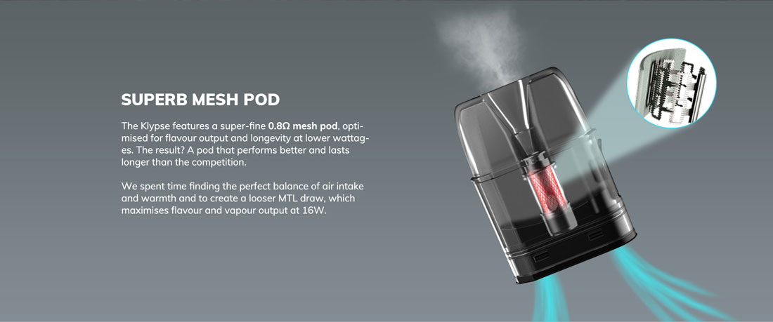 Kit Klypse 700mah 2ml Innokin - Pod en mesh à 0.8 Ohm