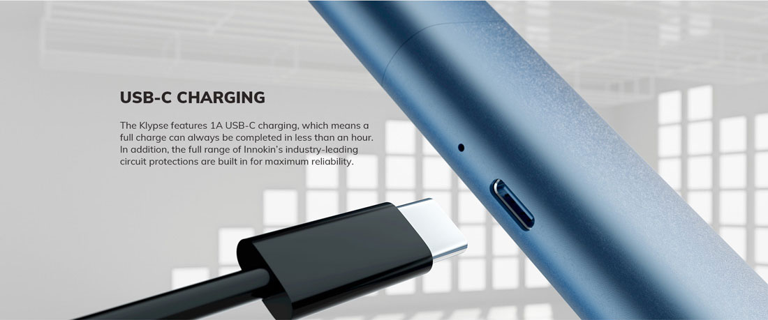 Kit Klypse 700mah 2ml Innokin - Une charge rapide via USB-C